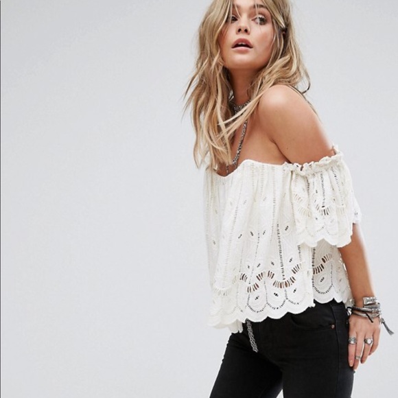 REVOLVE TULAROSA Amelia Lace Crop Top - Picture 4 of 8
